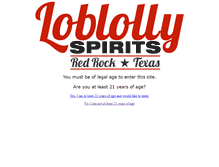Tablet Screenshot of loblollyspirits.com